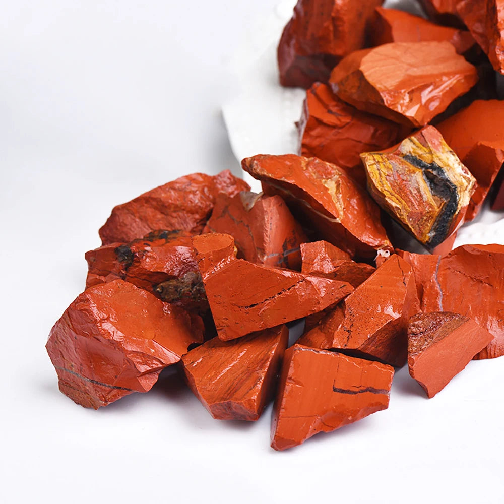 Cristal “Raíz de Fuego” Jaspe Rojo Natural en Bruto