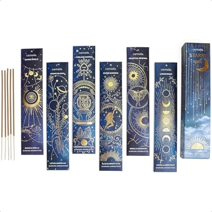 Set de Inciensos Hechizo Estelar Aromas para Rituales Místicos