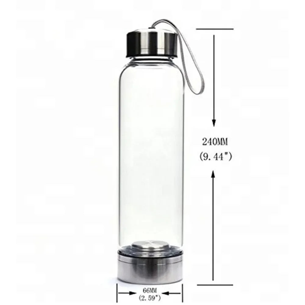 Botella Energética con Cristal Intercambiable Elige tu Piedra, Eleva tu Agua