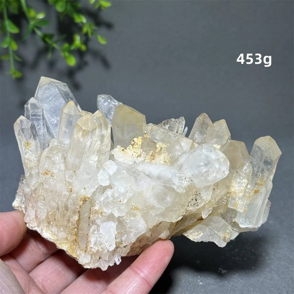 Cristal “Aliento de los Ángeles” Racimo de Cuarzo Blanco Natural