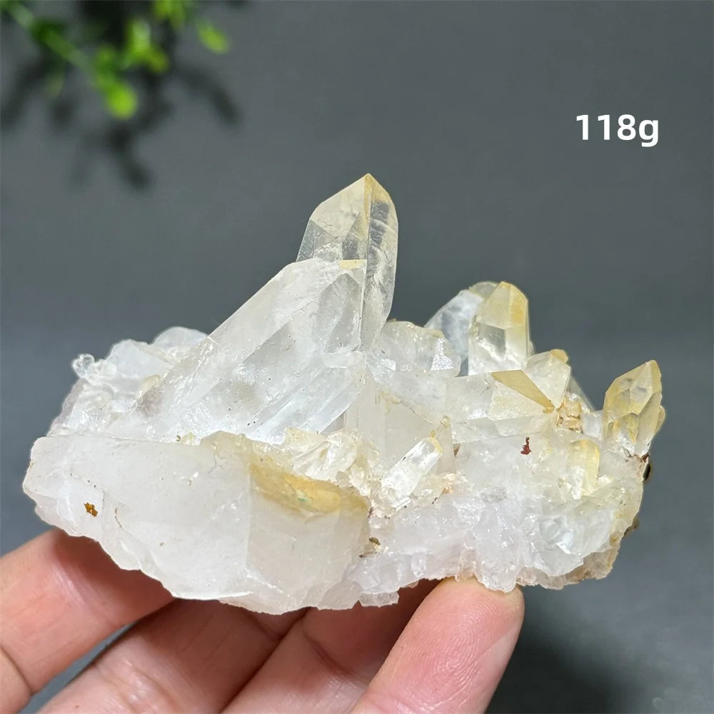 Cristal “Aliento de los Ángeles” Racimo de Cuarzo Blanco Natural