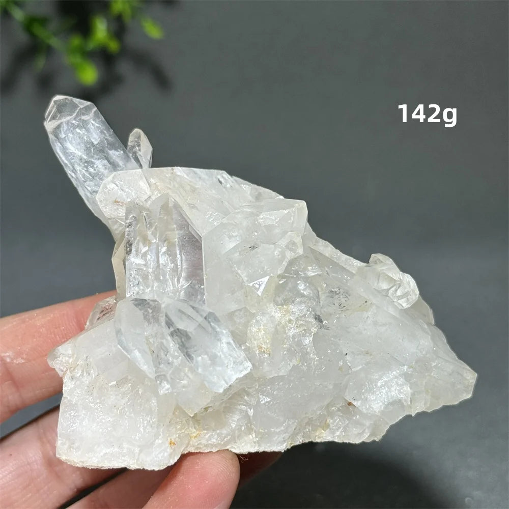 Cristal “Aliento de los Ángeles” Racimo de Cuarzo Blanco Natural