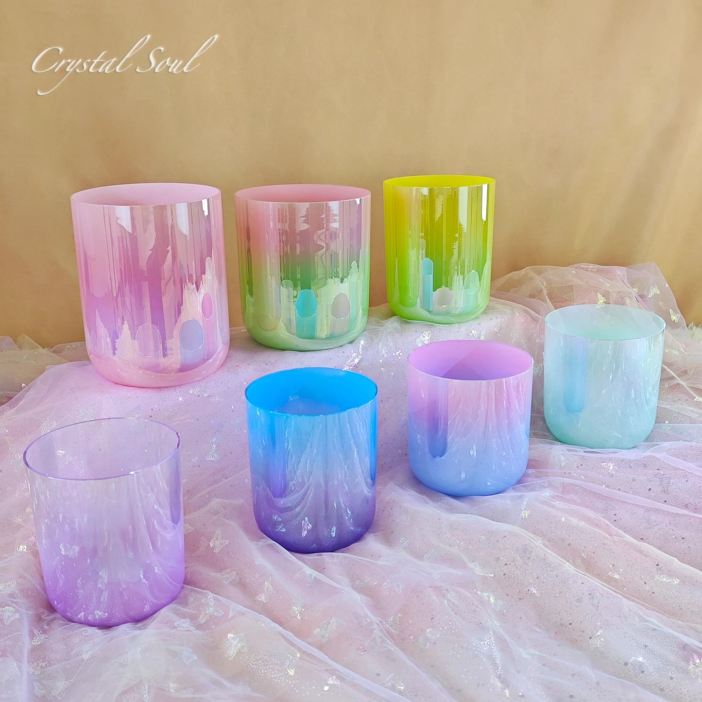 Sinfonía de Luz Set Sagrado de Cuencos de Cristal 432Hz para Armonía de Chakras