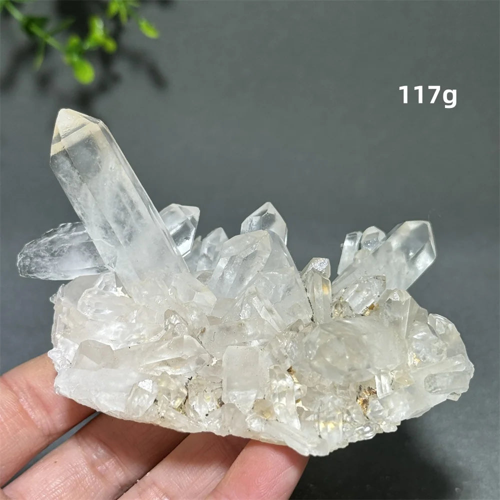Cristal “Aliento de los Ángeles” Racimo de Cuarzo Blanco Natural