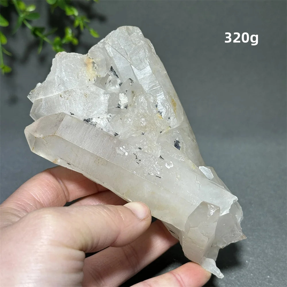 Cristal “Aliento de los Ángeles” Racimo de Cuarzo Blanco Natural