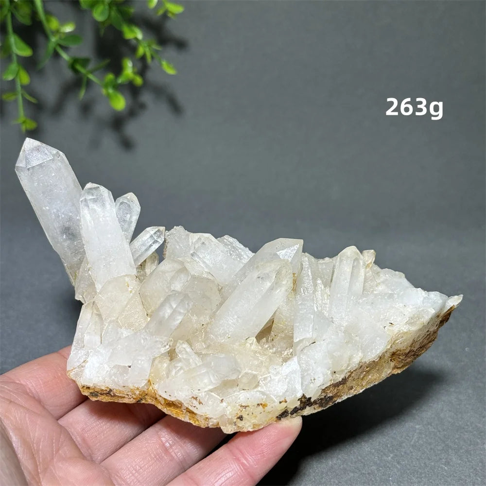 Cristal “Aliento de los Ángeles” Racimo de Cuarzo Blanco Natural