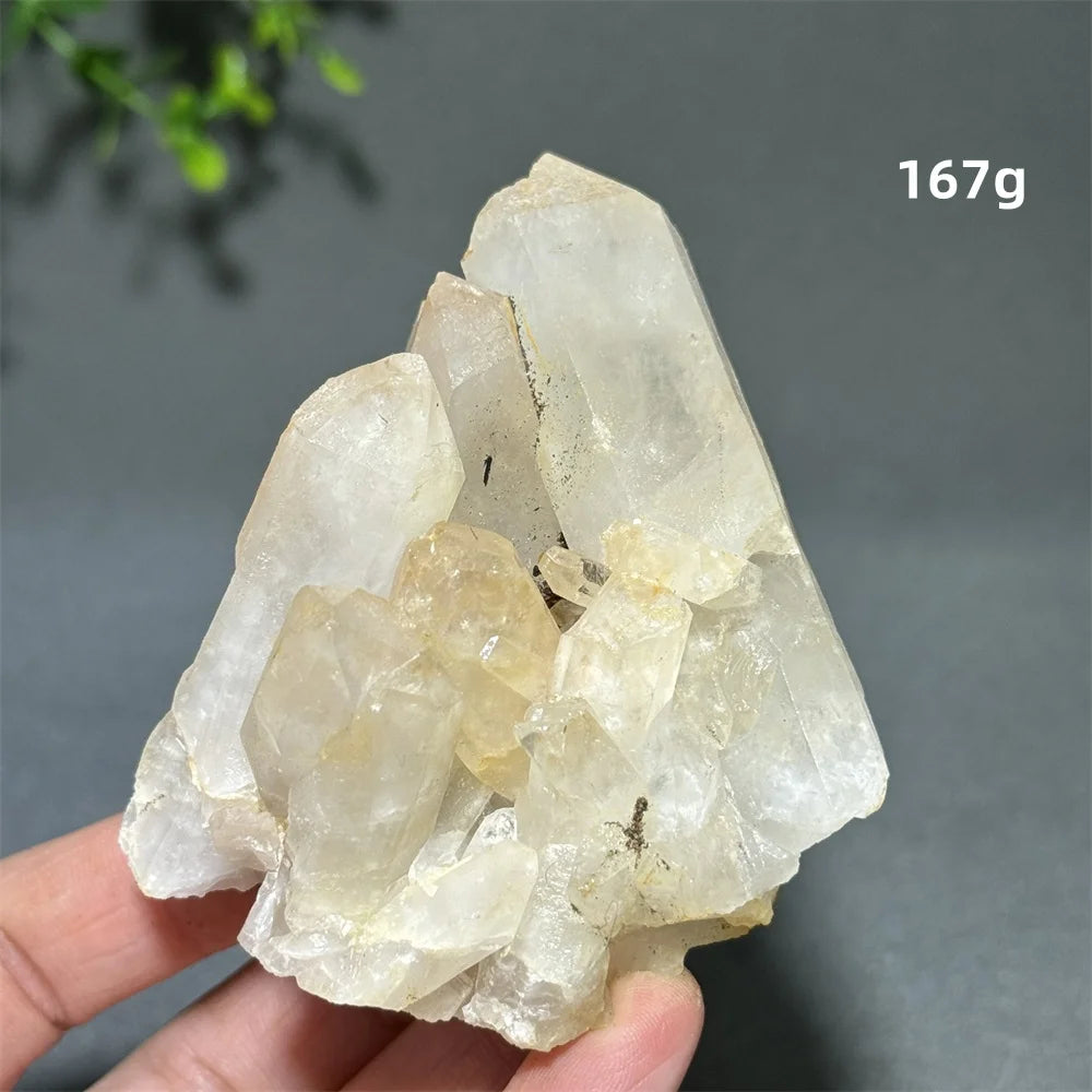 Cristal “Aliento de los Ángeles” Racimo de Cuarzo Blanco Natural