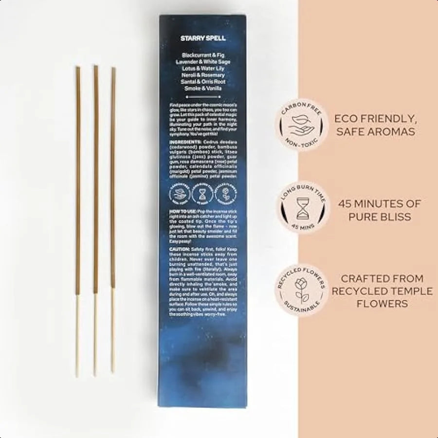 Set de Inciensos Hechizo Estelar Aromas para Rituales Místicos