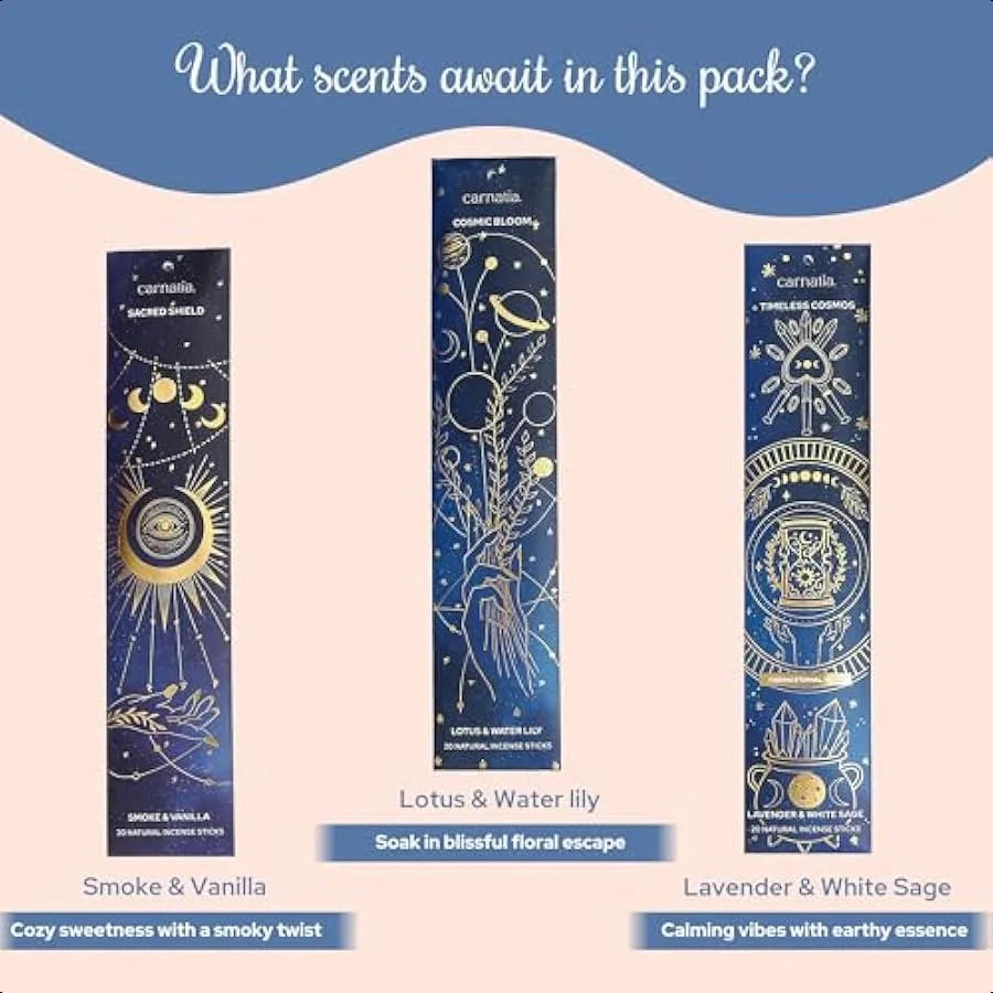 Set de Inciensos Hechizo Estelar Aromas para Rituales Místicos