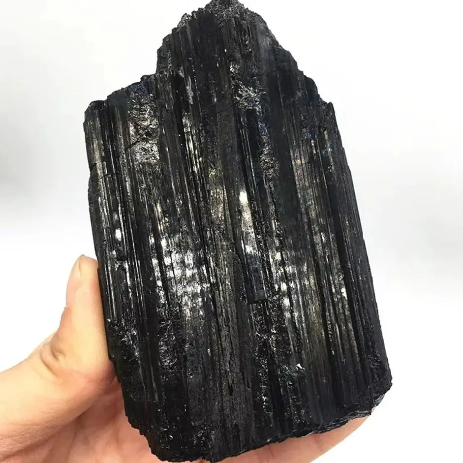 Cristal “Guardiana de Sombra” Turmalina Negra Natural de Gran Tamaño