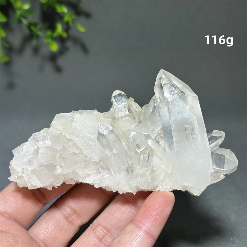 Cristal “Aliento de los Ángeles” Racimo de Cuarzo Blanco Natural