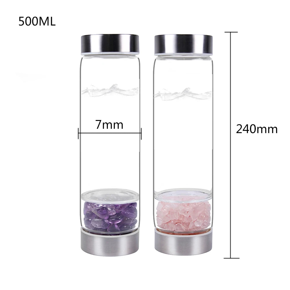 Botellas de Cristal con Infusión de Piedras Preciosas - "Gemwater Bottles"