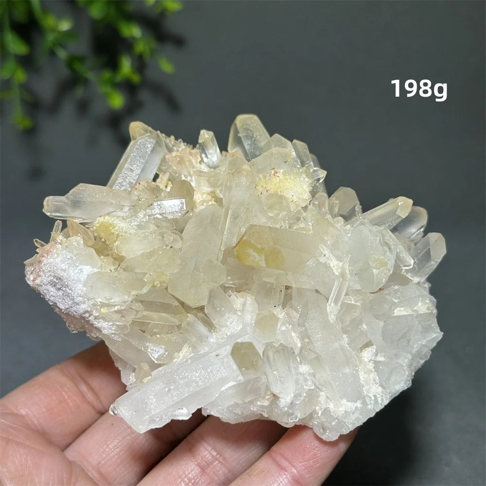 Cristal “Aliento de los Ángeles” Racimo de Cuarzo Blanco Natural