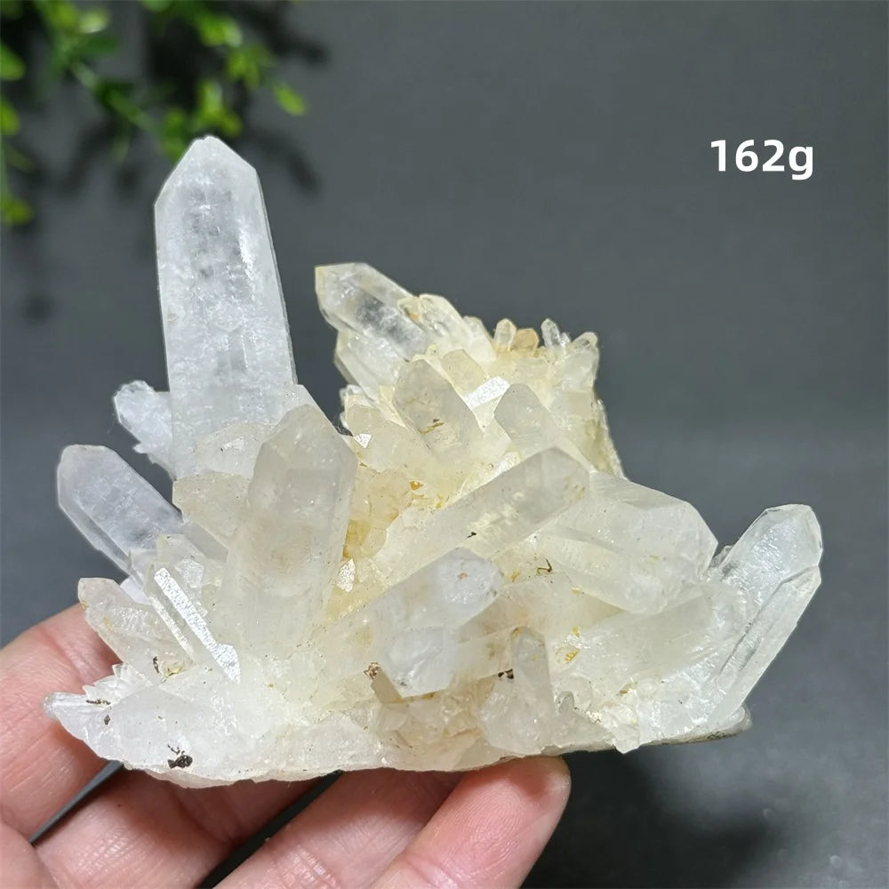Cristal “Aliento de los Ángeles” Racimo de Cuarzo Blanco Natural