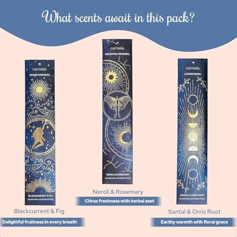 Set de Inciensos Hechizo Estelar Aromas para Rituales Místicos