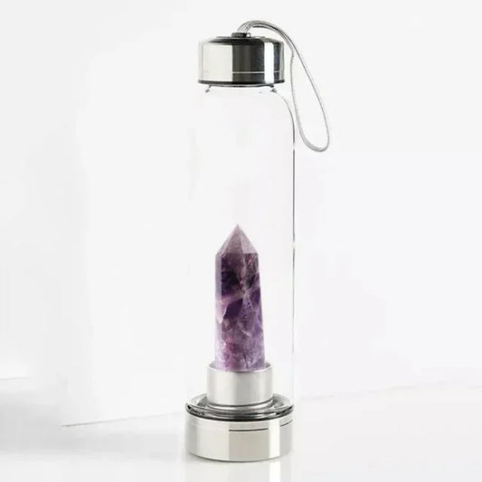 Botella Energética con Cristal Intercambiable  Elige tu Piedra, Eleva tu Agua