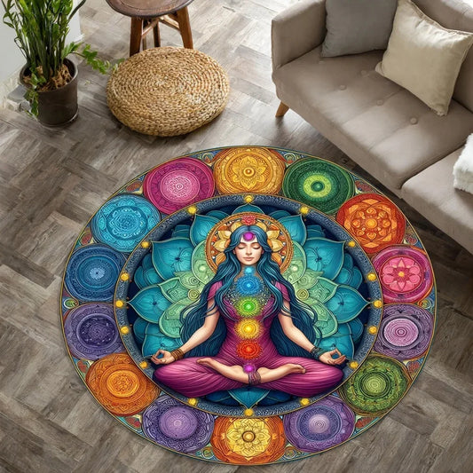 Alfombra Diosa de los Chakras  Meditación y Poder Interior